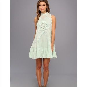 Free People Angel Lace Dress in Turquoise